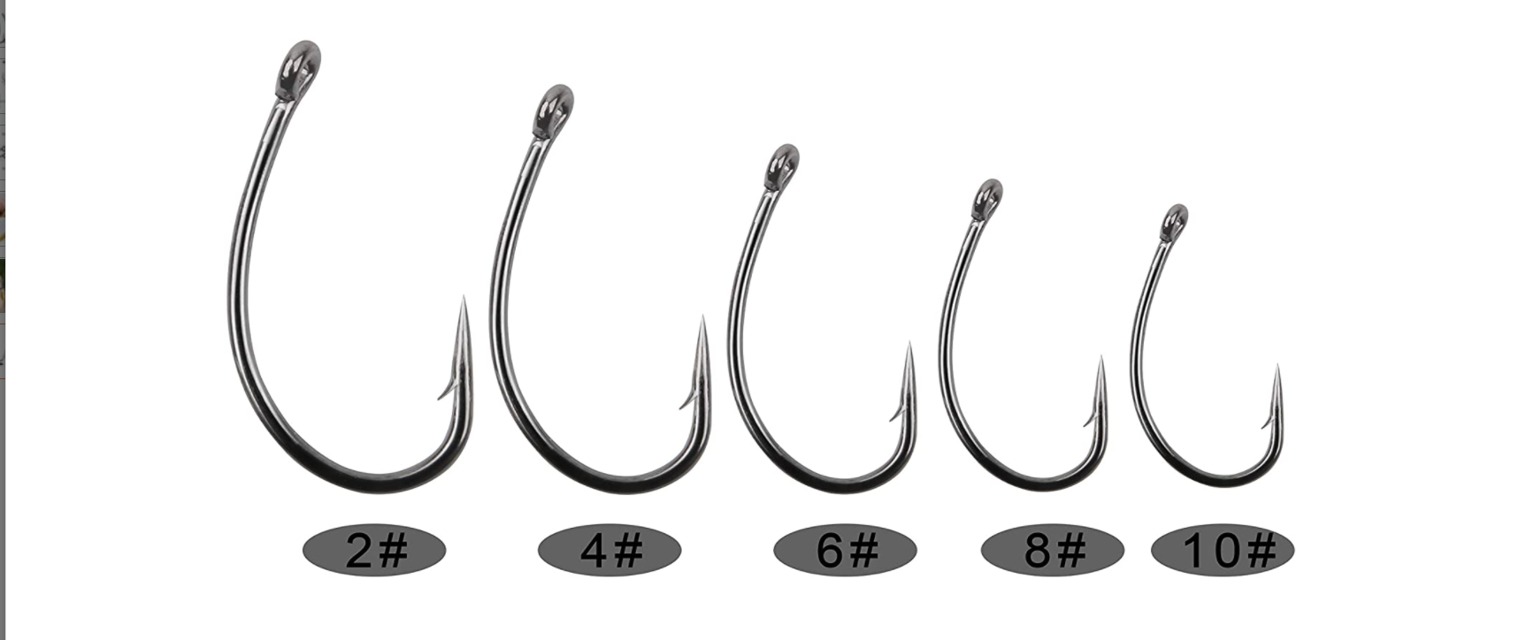 FISHING HOOKS 90 Pack of Hooks Eyes 10 Assorted Sizes Barbless All Speeds Water 